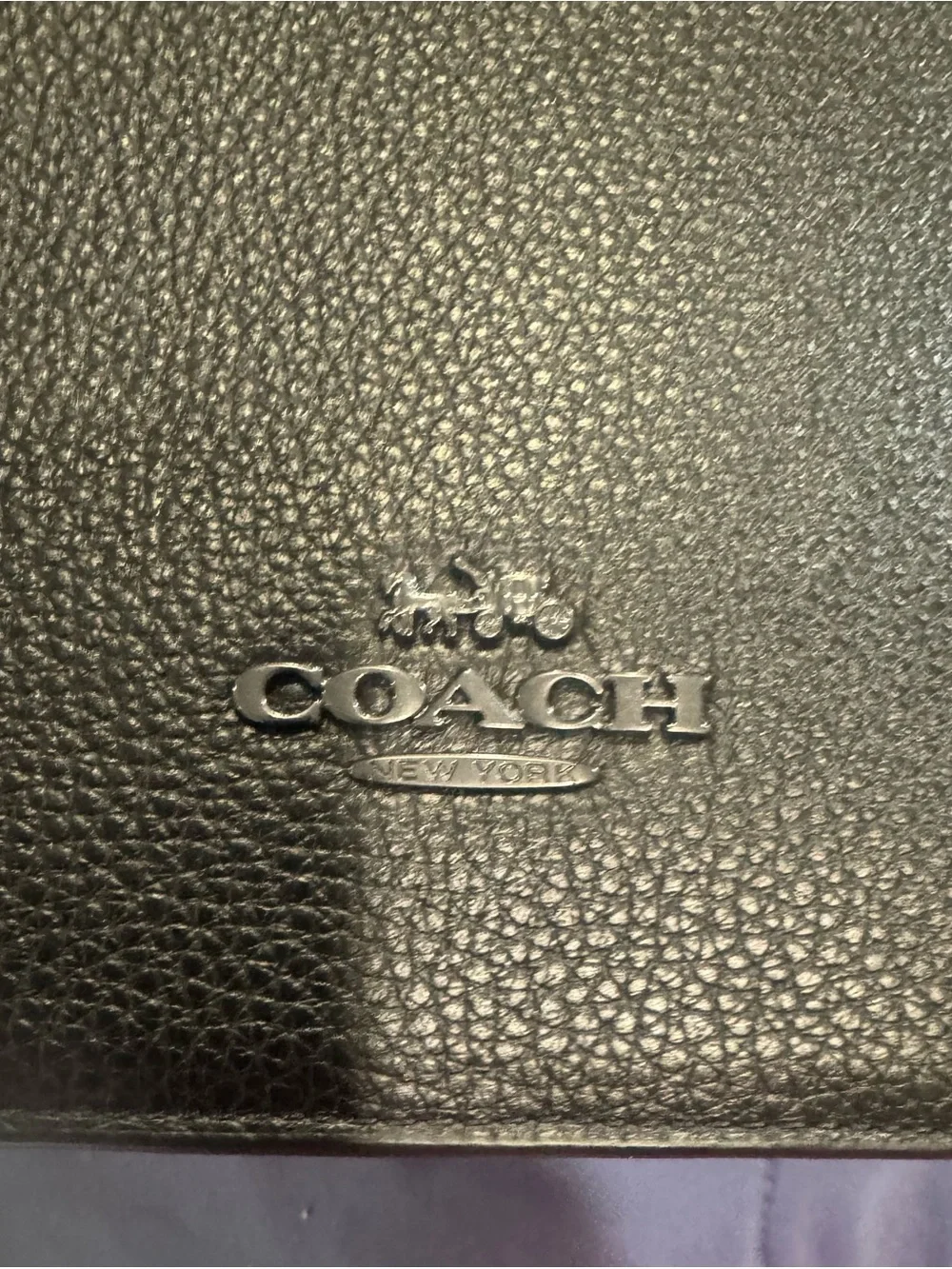 Coach Black Pebbled Leather Messenger Tote with Removable Strap